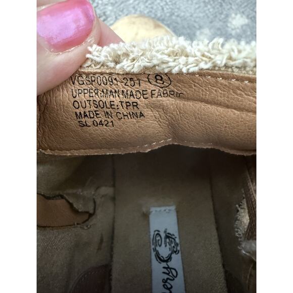 Canvas Hightop Sneaker Boots Boho Festival Women's Size 8 Side Zipper Very G - Picture 10 of 10